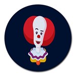 Clown Face Red Yellow Feat Mask Kids Round Mousepads Front