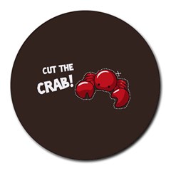 Cutthe Crab Red Brown Animals Beach Sea Round Mousepads by Alisyart