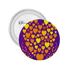 Heart Love Valentine Purple Orange Yellow Star 2 25  Buttons by Alisyart