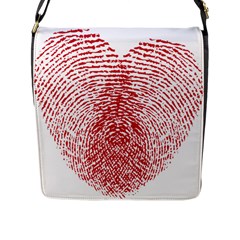 Heart Love Valentine Red Flap Messenger Bag (l)  by Alisyart