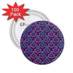 African Fabric Flower Purple 2 25  Buttons (100 Pack)  by Alisyart