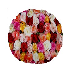 Rose Color Beautiful Flowers Standard 15  Premium Round Cushions by Amaryn4rt
