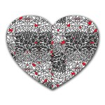 Sribble Plaid Heart Mousepads Front