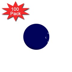 Bubbles Circle Blue 1  Mini Buttons (100 Pack)  by Alisyart