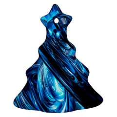 Blue Wave Christmas Tree Ornament (two Sides) by Alisyart
