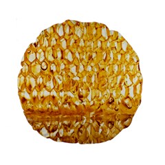 Honeycomb Fine Honey Yellow Sweet Standard 15  Premium Round Cushions by Alisyart