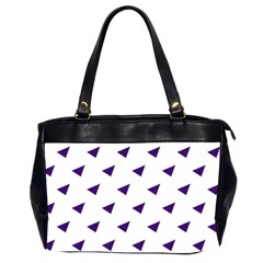 Triangle Purple Blue White Office Handbags (2 Sides)  by Alisyart