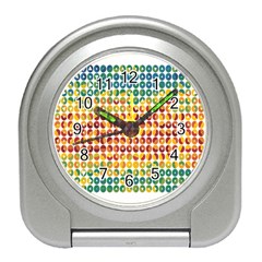 Weather Blue Orange Green Yellow Circle Triangle Travel Alarm Clocks by Alisyart