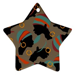 African Women Ethnic Pattern Ornament (star) by Simbadda