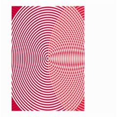 Circle Line Red Pink White Wave Small Garden Flag (two Sides) by Alisyart