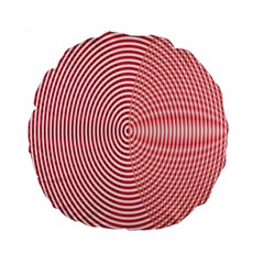 Circle Line Red Pink White Wave Standard 15  Premium Round Cushions by Alisyart