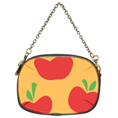 Apple Fruit Red Orange Chain Purses (two Sides)  by Alisyart