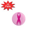 Pink Breast Cancer Symptoms Sign 1  Mini Magnet (10 pack)  Front