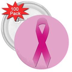 Pink Breast Cancer Symptoms Sign 3  Buttons (100 Pack)  by Alisyart