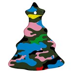 Rainbow Camouflage Christmas Tree Ornament (Two Sides) Front