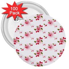 Vintage Cherry 3  Buttons (100 Pack)  by boho