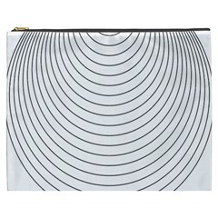Wave Black White Line Cosmetic Bag (xxxl)  by Alisyart