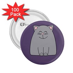 Cat Minimalism Art Vector 2 25  Buttons (100 Pack)  by Simbadda