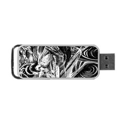 Gray Girl  Portable Usb Flash (one Side) by Valentinaart