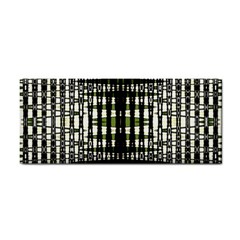 Interwoven Grid Pattern In Green Cosmetic Storage Cases by Simbadda