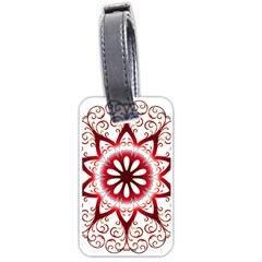 Prismatic Flower Floral Star Gold Red Orange Luggage Tags (one Side)  by Alisyart