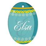 Easter Egg Hunter Oval Ornament Front