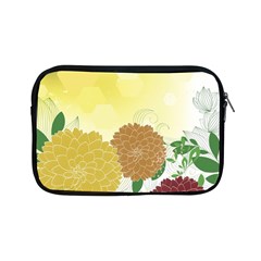 Abstract Flowers Sunflower Gold Red Brown Green Floral Leaf Frame Apple Ipad Mini Zipper Cases by Alisyart
