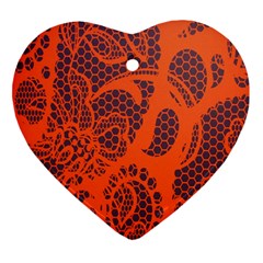 Enlarge Orange Purple Heart Ornament (two Sides) by Alisyart