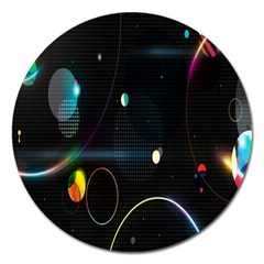 Glare Light Luster Circles Shapes Magnet 5  (round) by Simbadda