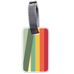 Texture Stripes Lines Color Bright Luggage Tags (one Side)  by Simbadda