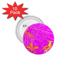 Spring Tropical Floral Palm Bird 1 75  Buttons (10 Pack) by Simbadda