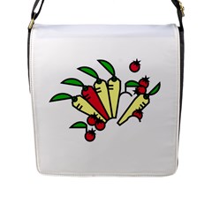 Tomatoes Carrots Flap Messenger Bag (l)  by Alisyart