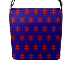 Flower Floral Different Colours Purple Orange Flap Messenger Bag (l)  by Alisyart