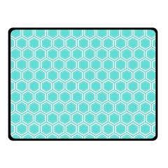 Plaid Circle Blue Wave Double Sided Fleece Blanket (small)  by Alisyart