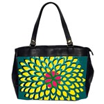 Sunflower Flower Floral Pink Yellow Green Office Handbags (2 Sides)  Front