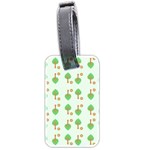 Tree Circle Green Yellow Grey Luggage Tags (Two Sides) Front