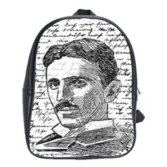 Nikola Tesla School Bags(large)  by Valentinaart