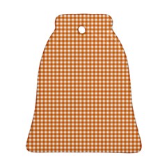 Orange Tablecloth Plaid Line Ornament (bell) by Alisyart