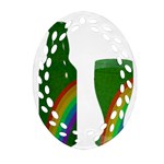 St. Patrick s day Ornament (Oval Filigree) Front