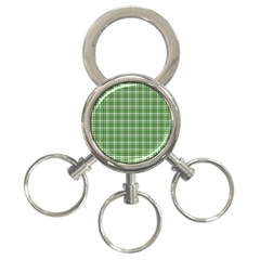 St  Patricks Day Plaid Pattern 3-ring Key Chains by Valentinaart