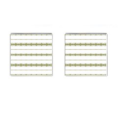 Ethnic Floral Stripes Cufflinks (square) by dflcprints