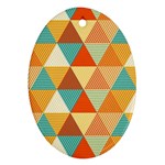 Triangles Pattern  Oval Ornament (Two Sides) Front