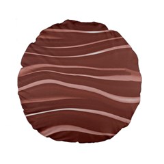 Lines Swinging Texture Background Standard 15  Premium Flano Round Cushions by Amaryn4rt