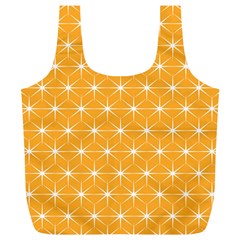 Yellow Stars Light White Orange Full Print Recycle Bags (l)  by Alisyart