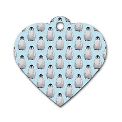Penguin Animals Ice Snow Blue Cool Dog Tag Heart (two Sides) by Alisyart