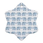 Indian elephant  Snowflake Ornament (Two Sides) Front