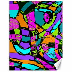 Abstract Art Squiggly Loops Multicolored Canvas 18  X 24   by EDDArt