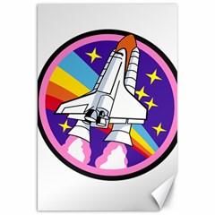Badge Patch Pink Rainbow Rocket Canvas 20  X 30   by Amaryn4rt