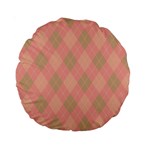 Plaid pattern Standard 15  Premium Round Cushions Back