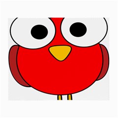 Bird Big Eyes Red Small Glasses Cloth by Alisyart